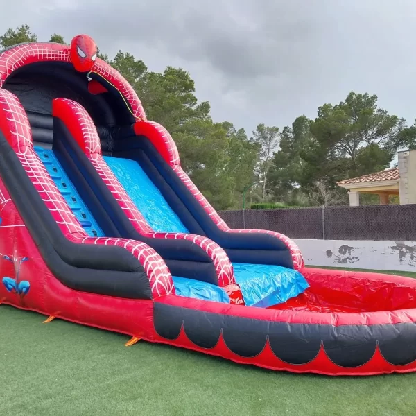 Alquiler de castillo hinchable SPIDERMAN Acuático en Palma de Mallorca