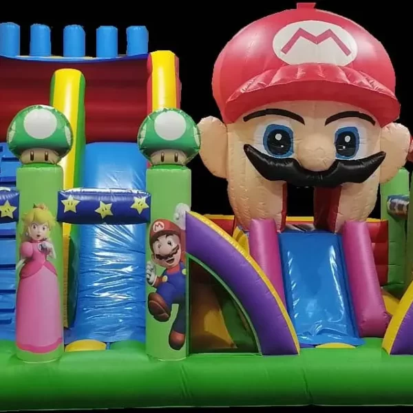 Alquiler de castillo hinchable MARIO BROS con Tobogán en Palma de Mallorca