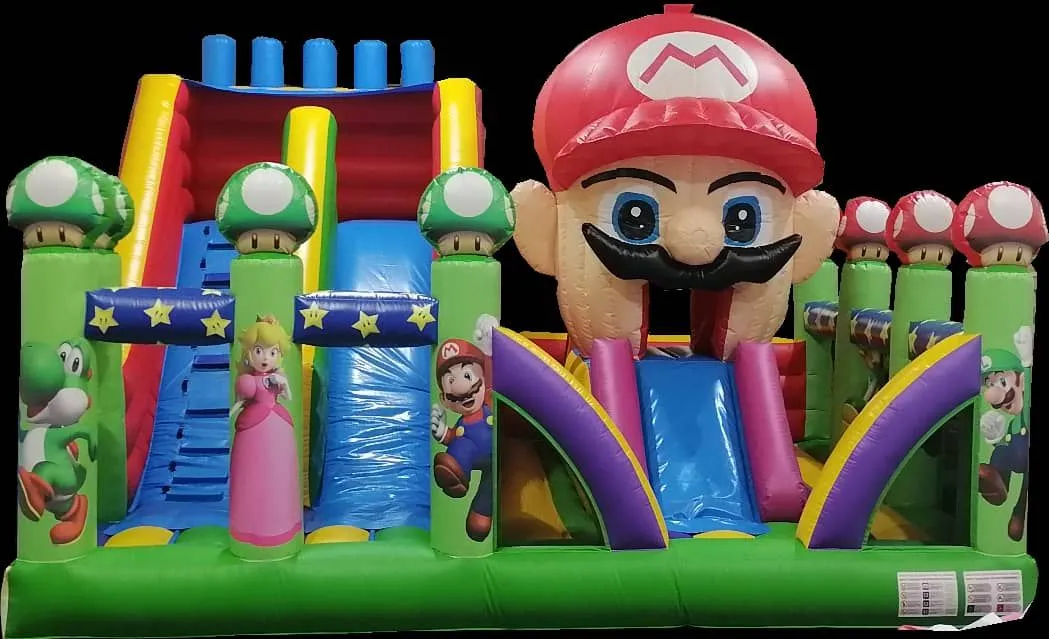 Alquiler de castillo hinchable MARIO BROS con Tobogán en Palma de Mallorca