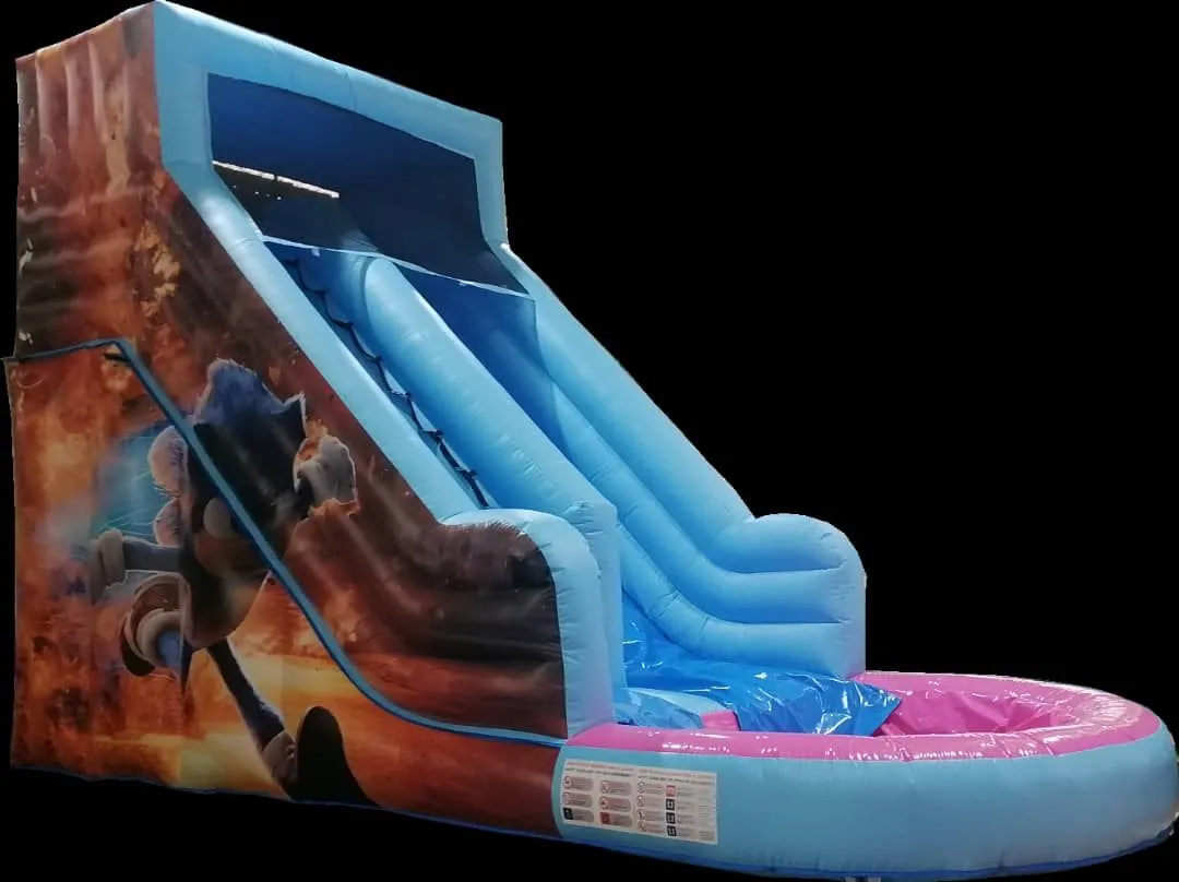 Alquiler de castillo hinchable SONIC Acuático en Palma de Mallorca